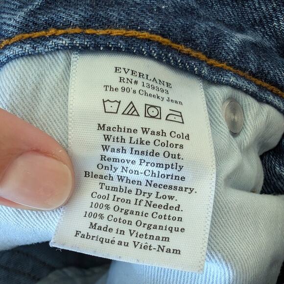 Everlane Blue Denim The ’90s Cheeky Jean Mid-rise Ankle Jeans, size 28 - Picture 9 of 9